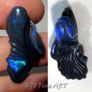 TRINITY – Lightning Ridge Black Opal Carving