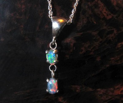 Aussie Double Opal Pendant