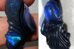 TRINITY – Lightning Ridge Black Opal Carving