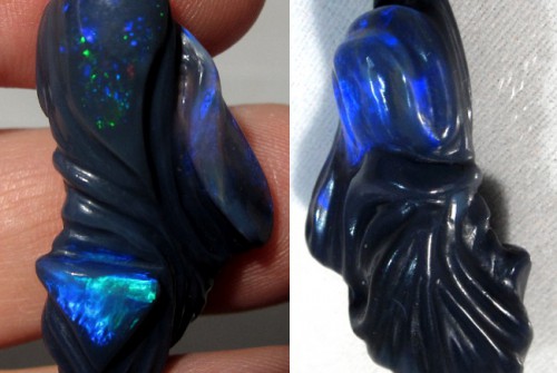 TRINITY – Lightning Ridge Black Opal Carving